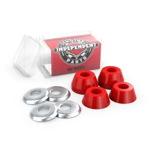 Indy Skateboard Bushings Standard Conical Soft 88a Red - Red