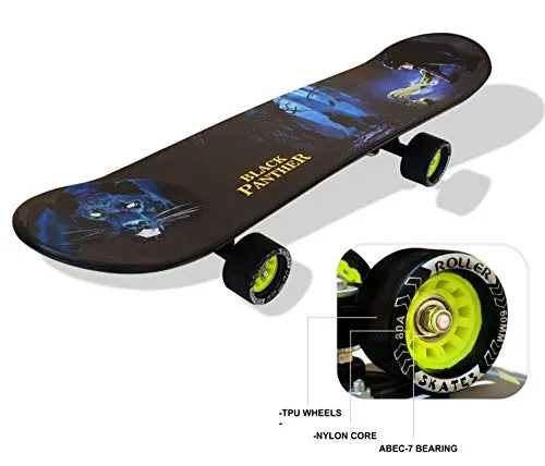 jaspo Dragon Fire Dual Fiber Skateboard Combo (Multicolour, 26.5*6.5", for Age Group 7 Years and Above).