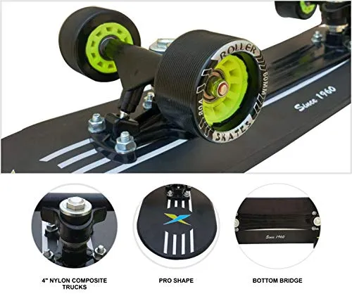 jaspo Dragon Fire Dual Fiber Skateboard Combo (Multicolour, 26.5*6.5", for Age Group 7 Years and Above).