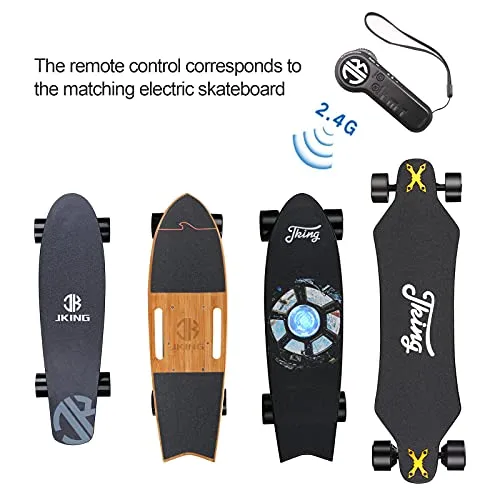 Jking Hand-held Wireless Remote Controller with 2.4G RF Technology for Battery Power Indicator with Electric Skateboard
