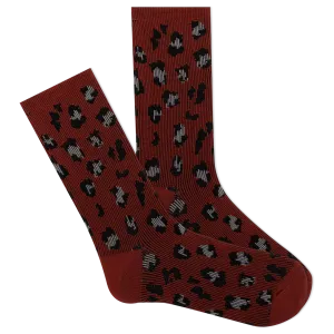 K.Bell Women's Soft and Dreamy Leopard Print Boot Crew Socks