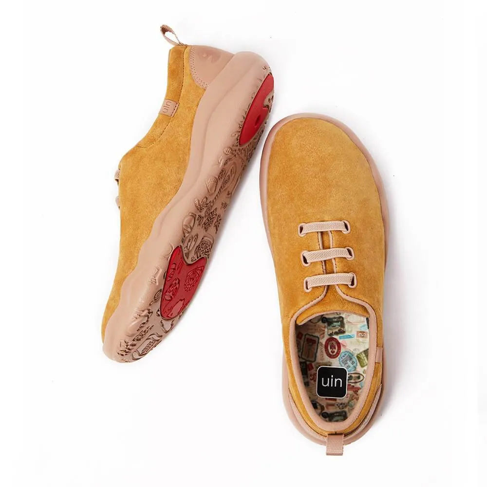 Khaki Cow Suede Lace-up Shoes Segovia Men