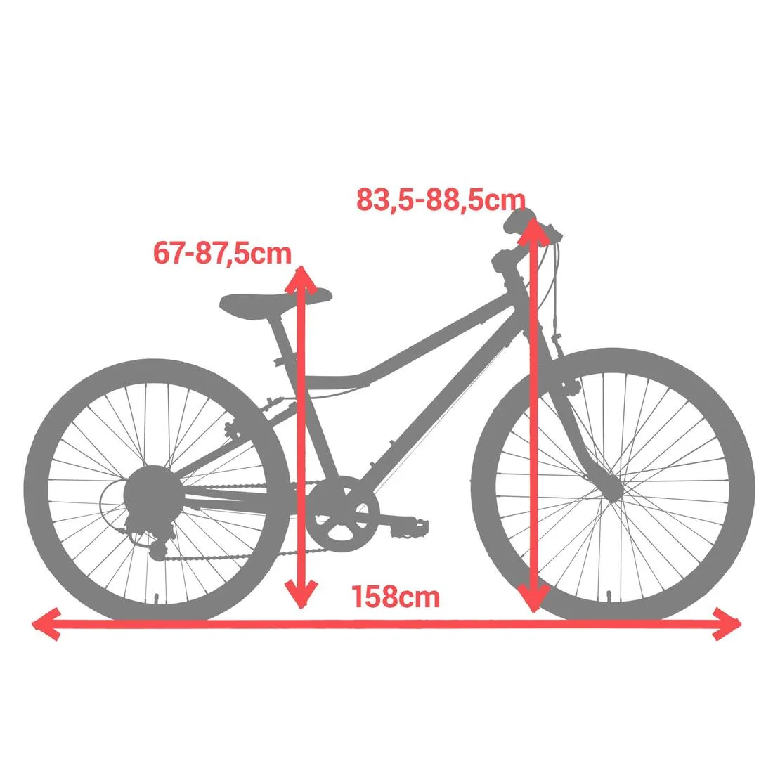 Kids' 9-12 Years 24" Hybrid Bike Riverside 100