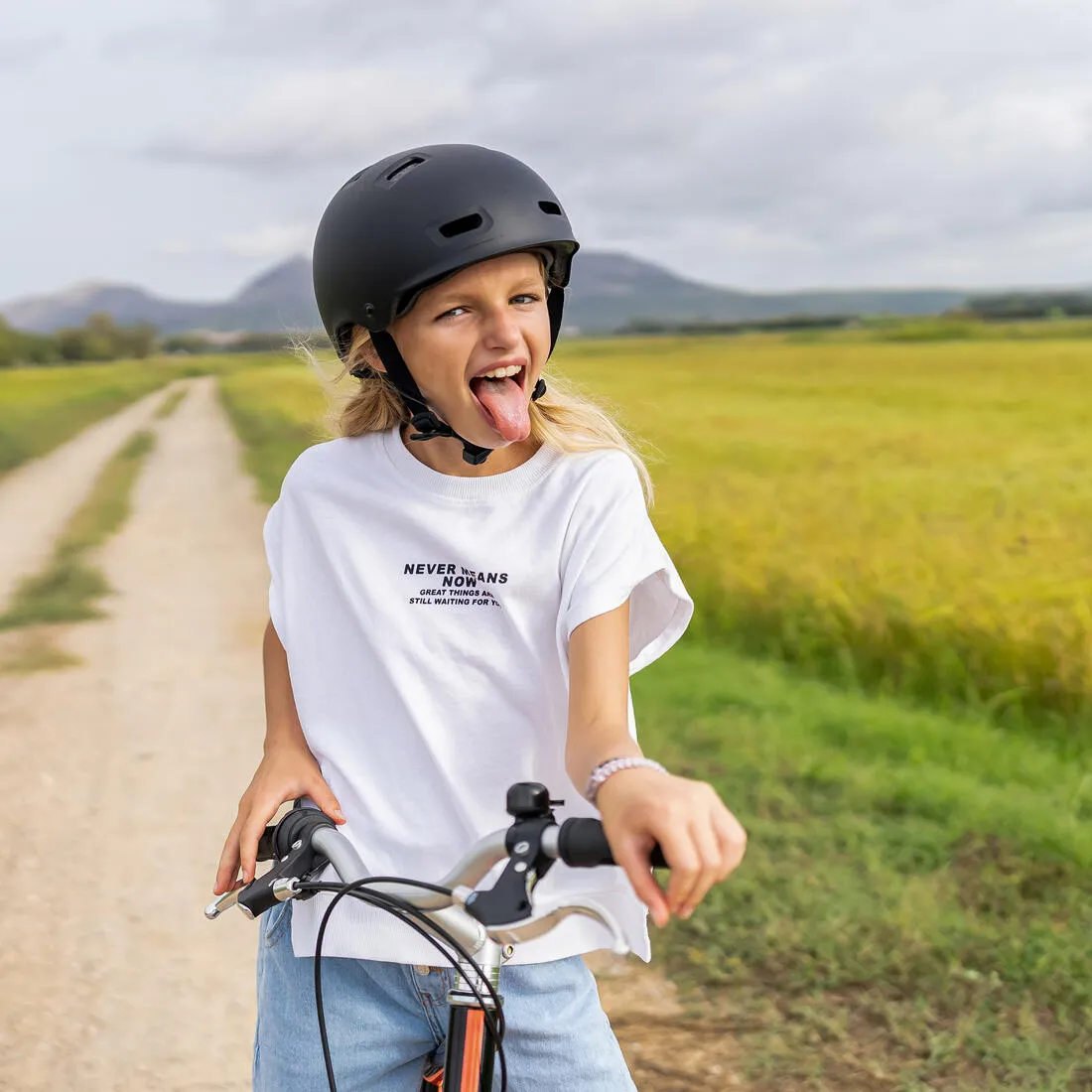 Kids' 9-12 Years 24" Hybrid Bike Riverside 500 - Black