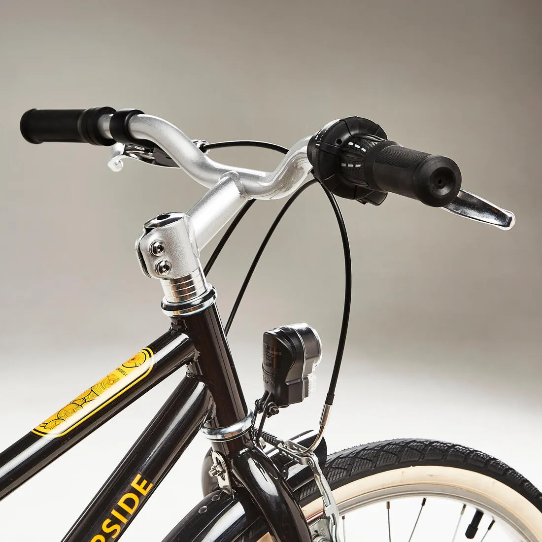 Kids' 9-12 Years 24" Hybrid Bike Riverside 500 - Black