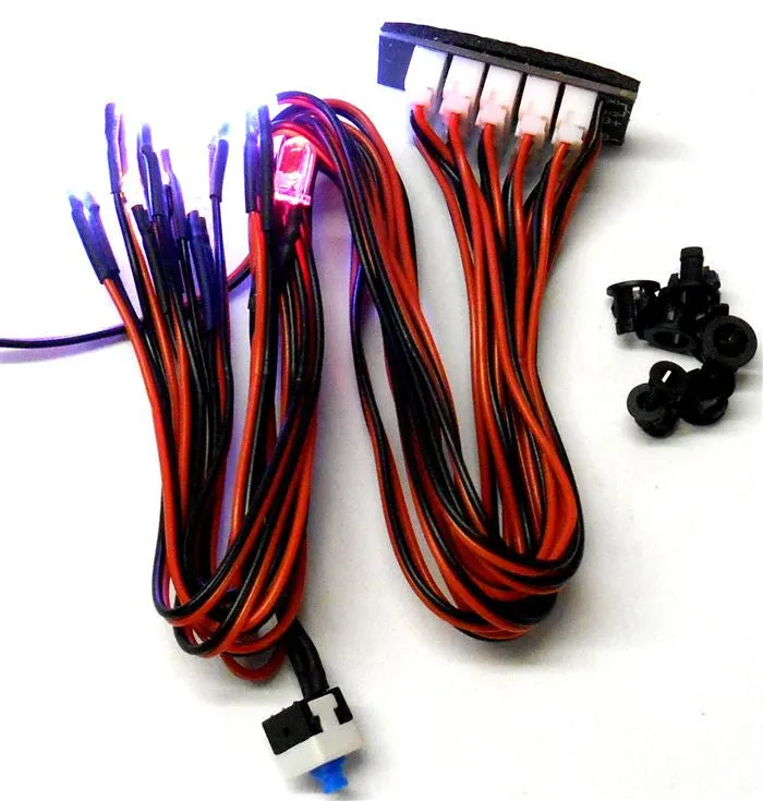 L-008 1/10 Scale Racing Car / Truck Body Shell Simple 10 LED Light Kit 6v JR