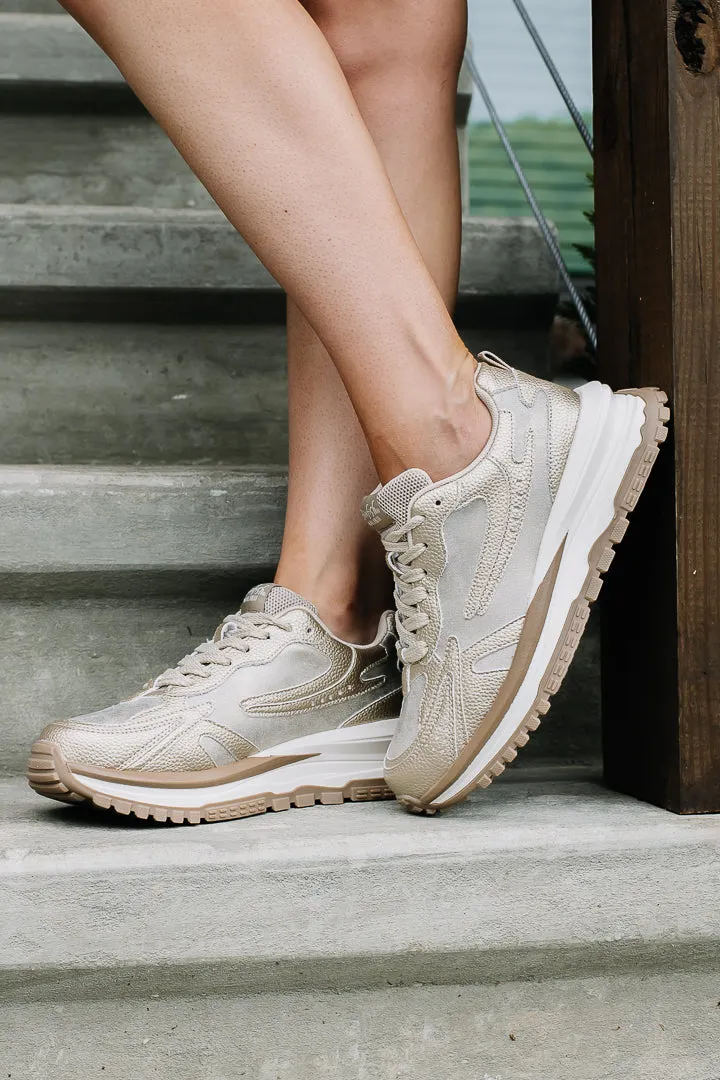 Leo Air Mesh Sneakers | Gold