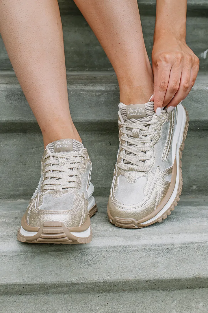 Leo Air Mesh Sneakers | Gold