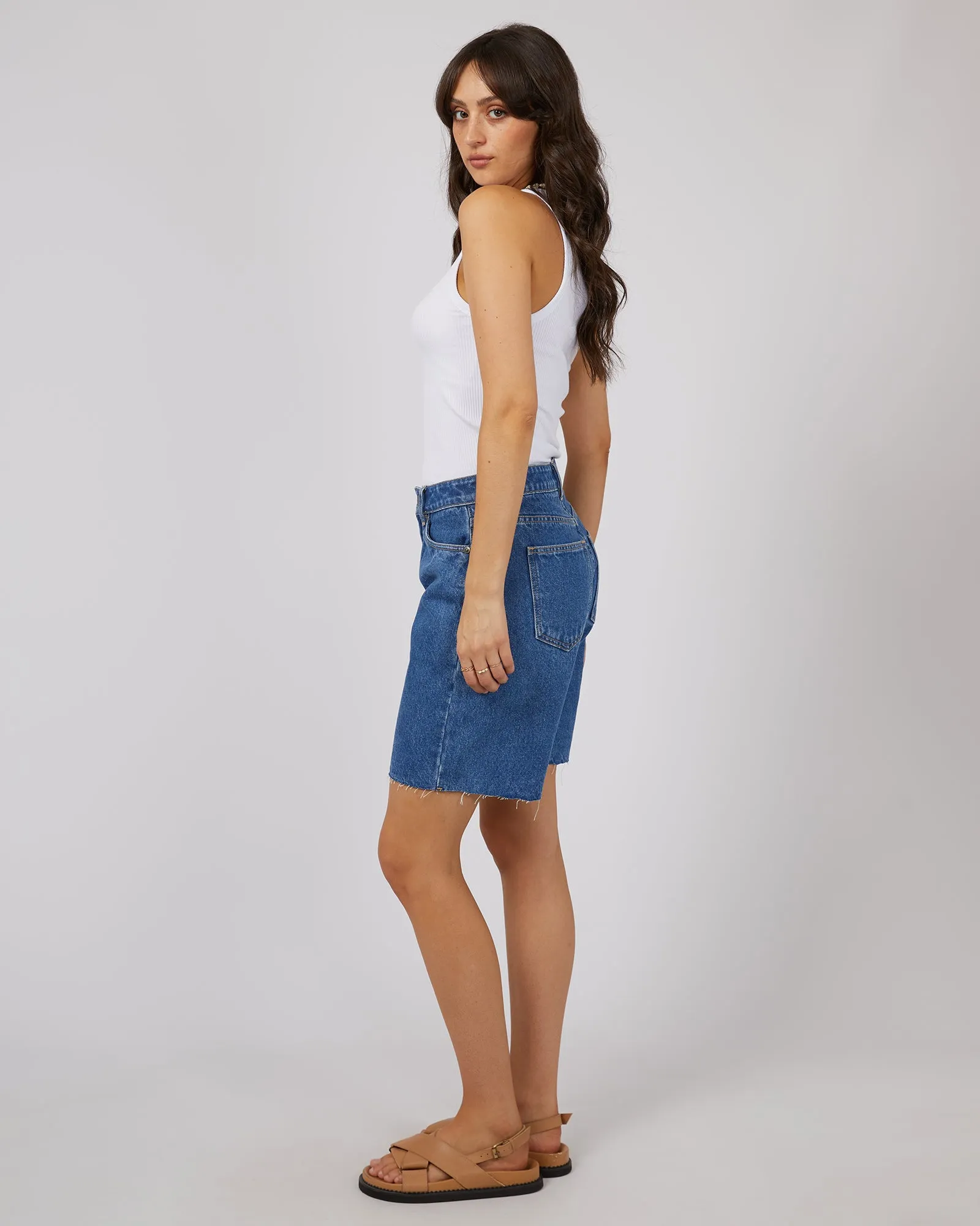 LEXIE DENIM JORT - HERITAGE BLUE