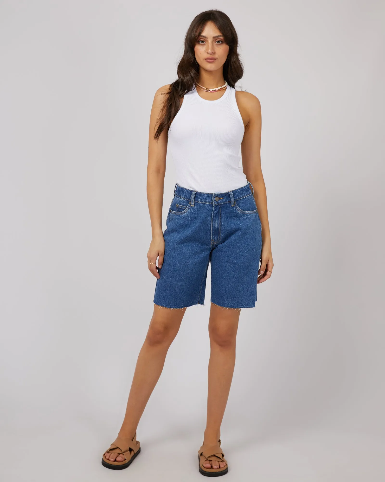 LEXIE DENIM JORT - HERITAGE BLUE