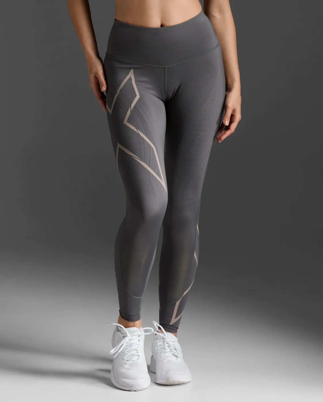 Light Speed Mid-Rise Compression Tights | Jupiter/Carbon Reflective