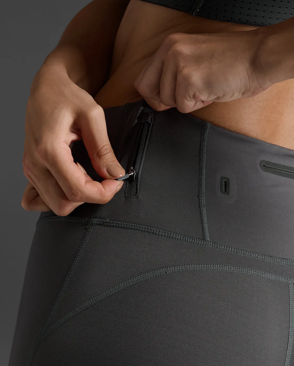 Light Speed Mid-Rise Compression Tights | Jupiter/Carbon Reflective