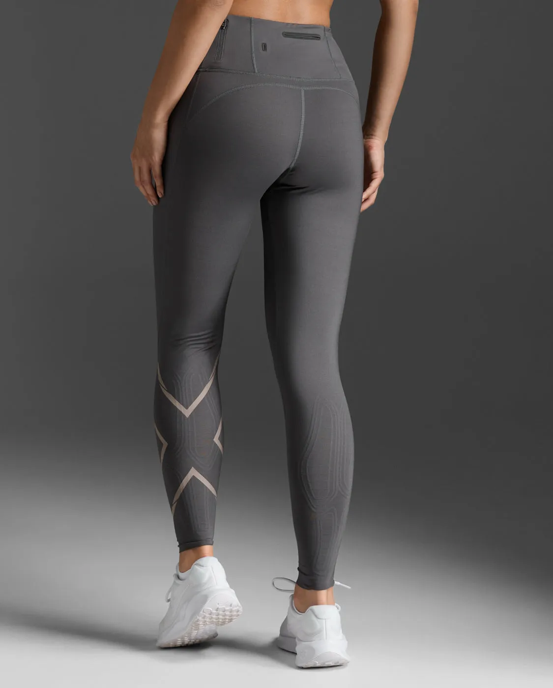 Light Speed Mid-Rise Compression Tights | Jupiter/Carbon Reflective