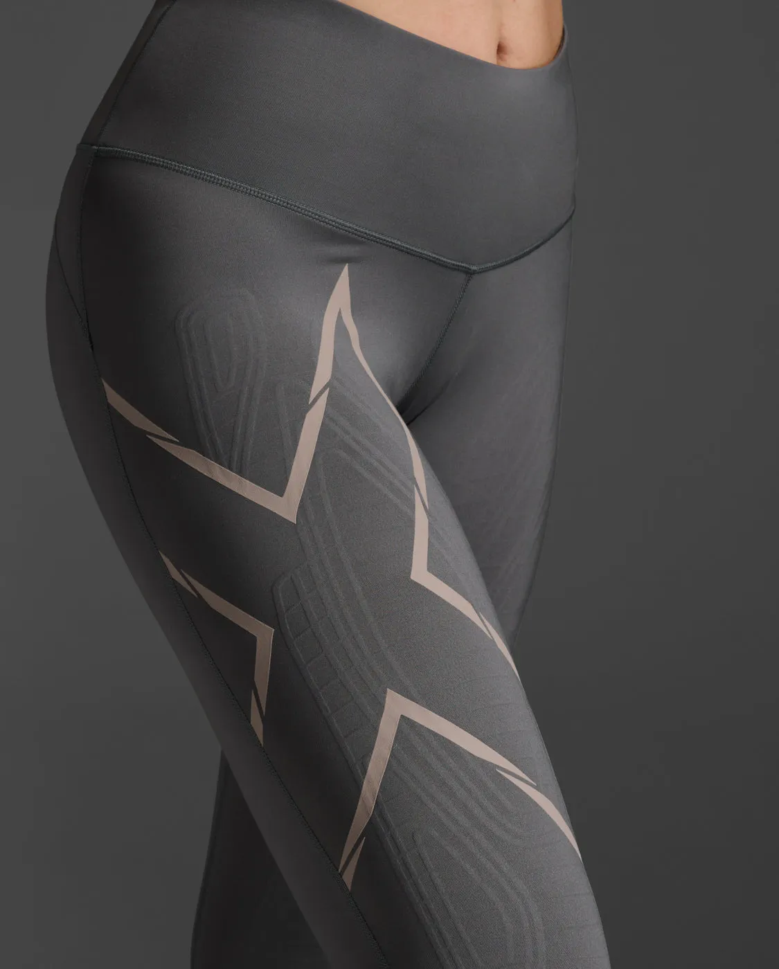 Light Speed Mid-Rise Compression Tights | Jupiter/Carbon Reflective