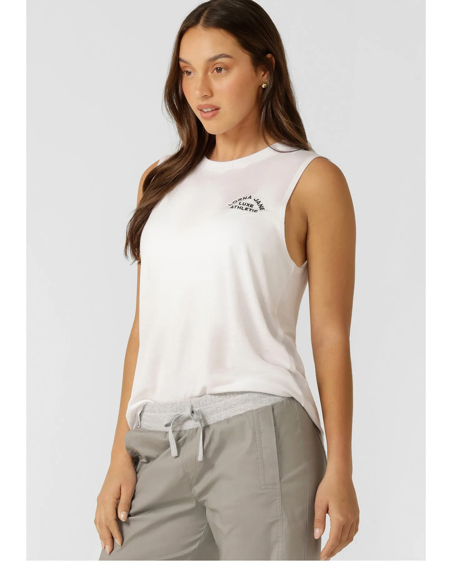 Lorna Jane Lotus Muscle Tank - White