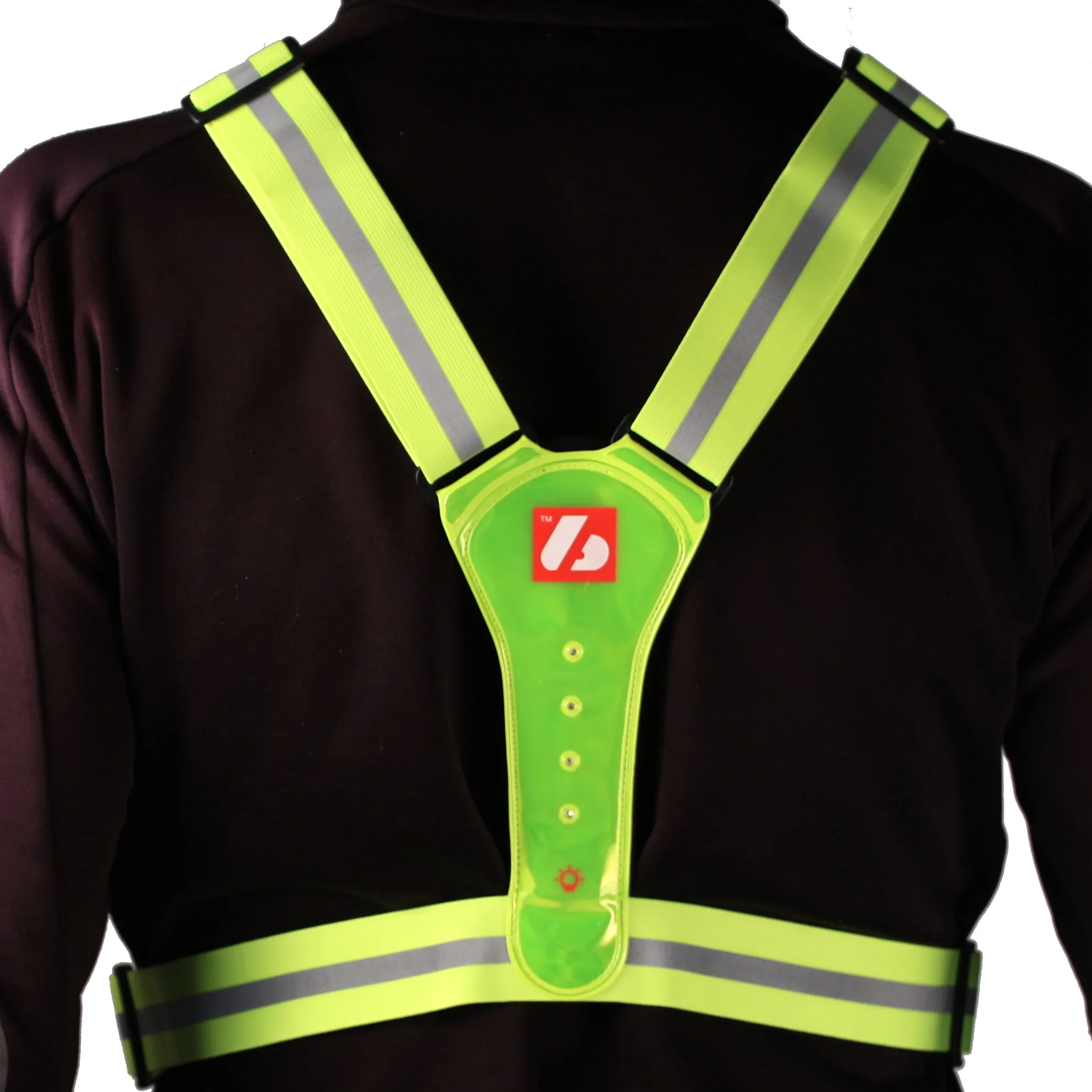 LW-1 Fluorescent vest with LED lights and reflective stripes