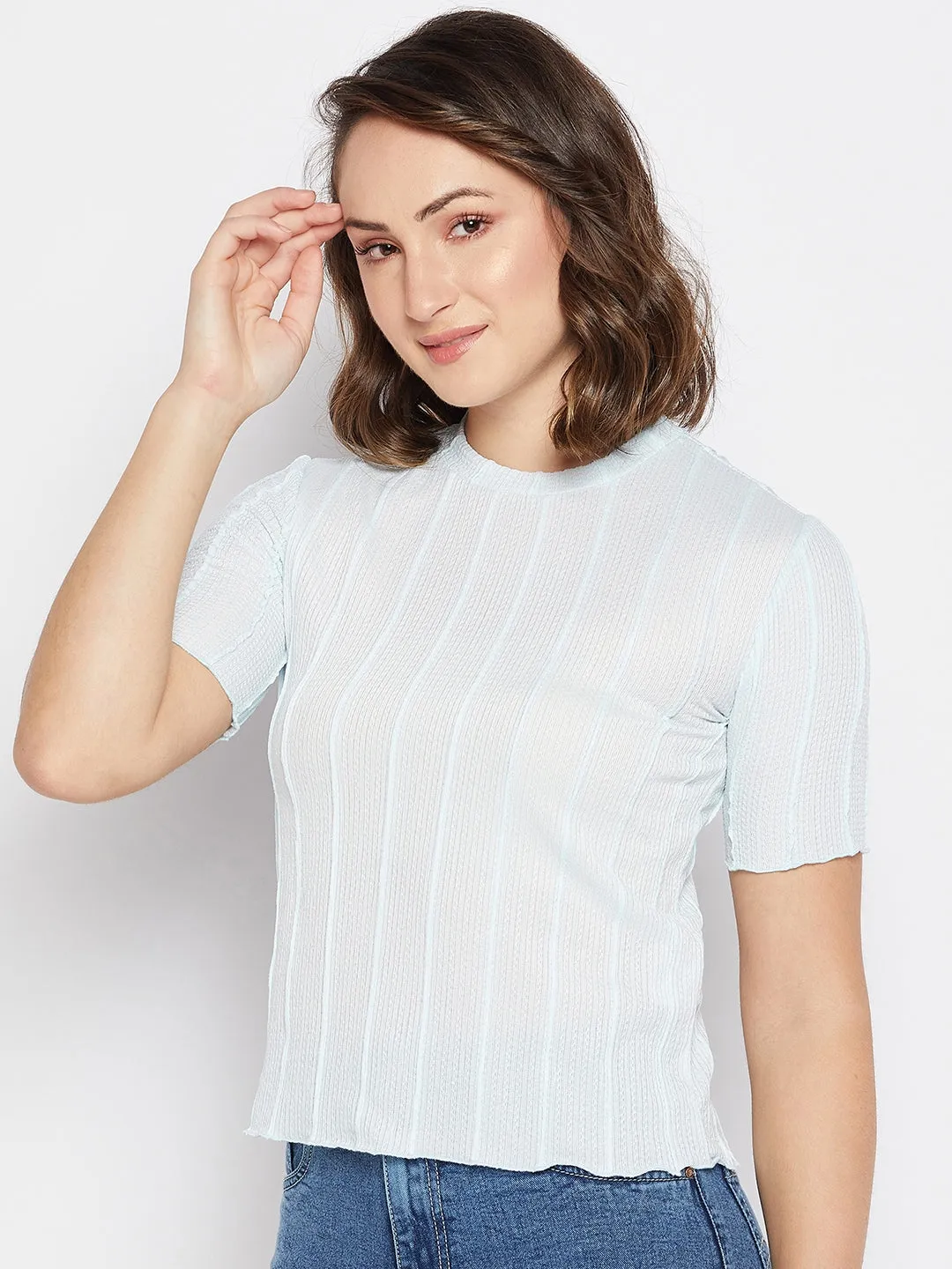 Madame Sky Cotton Striped Top