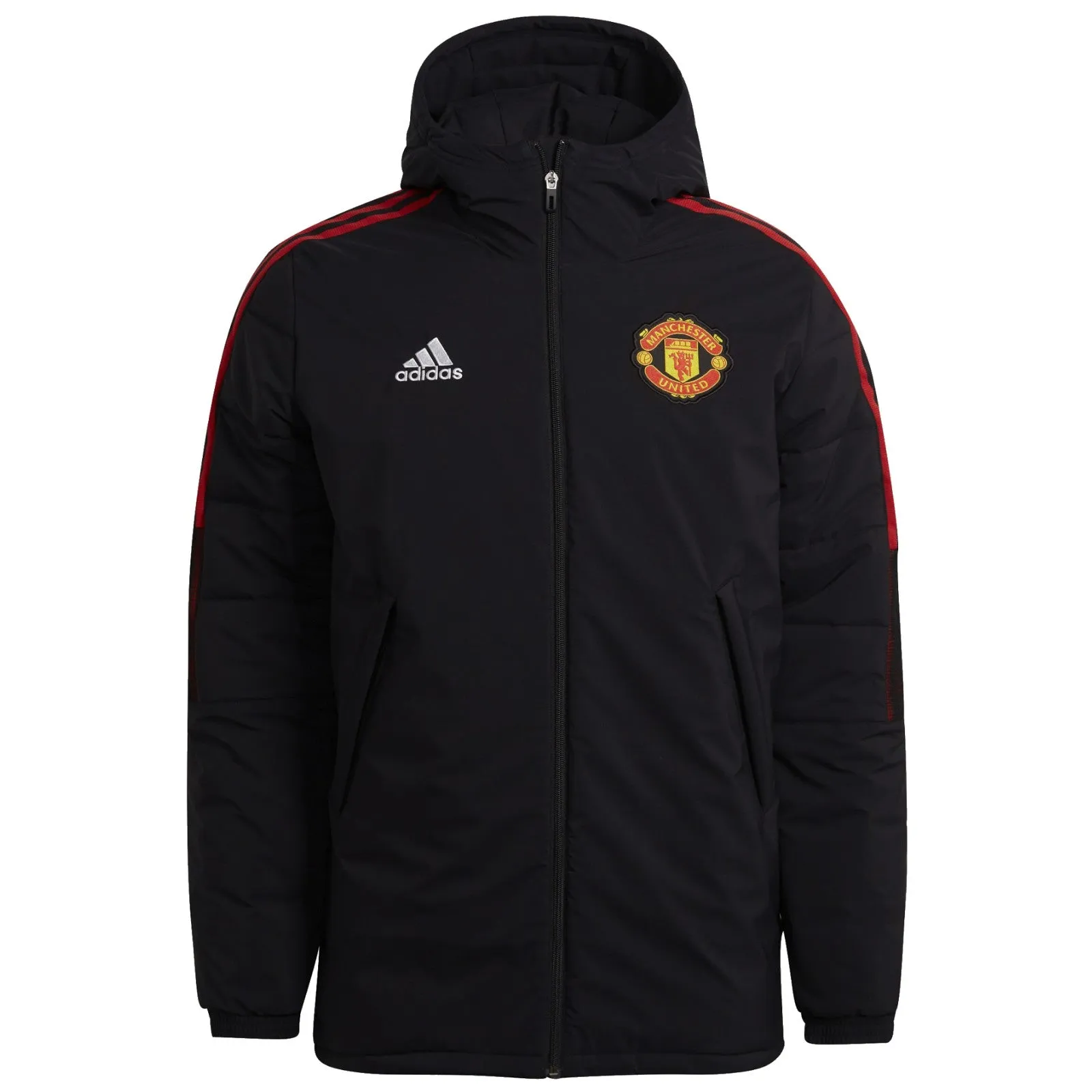 Manchester United soccer retro bench padded jacket 2022 - Adidas