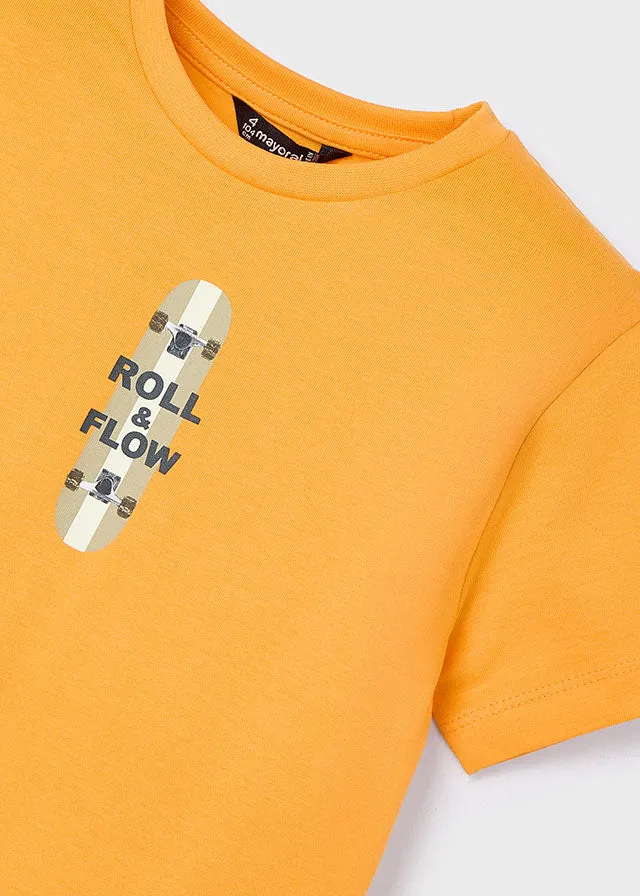 Mayoral Boys Orange Skater T-Shirt