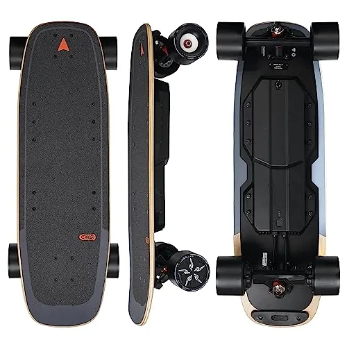 MEEPO Electric Skateboard, 28 MPH Top Speed, 330 LBS Load Capacity with Remote, Maple Cruiser for Adults and Teens, Mini 5, Black