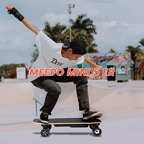 MEEPO Electric Skateboard with Remote, 28 MPH Top Speed, 20 Miles Range,330 LBS Load Capacity, Maple Cruiser for Adults and Teens, Mini5 ER