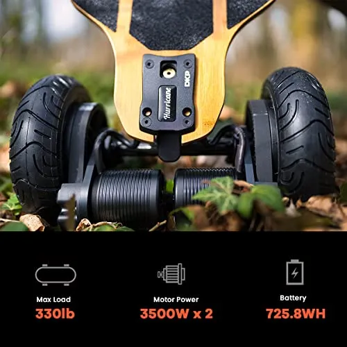 MEEPO Hurricane Bamboo Pro Off-Road All Terrain Electric Skateboard, Ultra-Long 31 Miles Range Mountain Board, Highest 32 MPH Top Speed, 365 Days Warranty, Professional for Adult