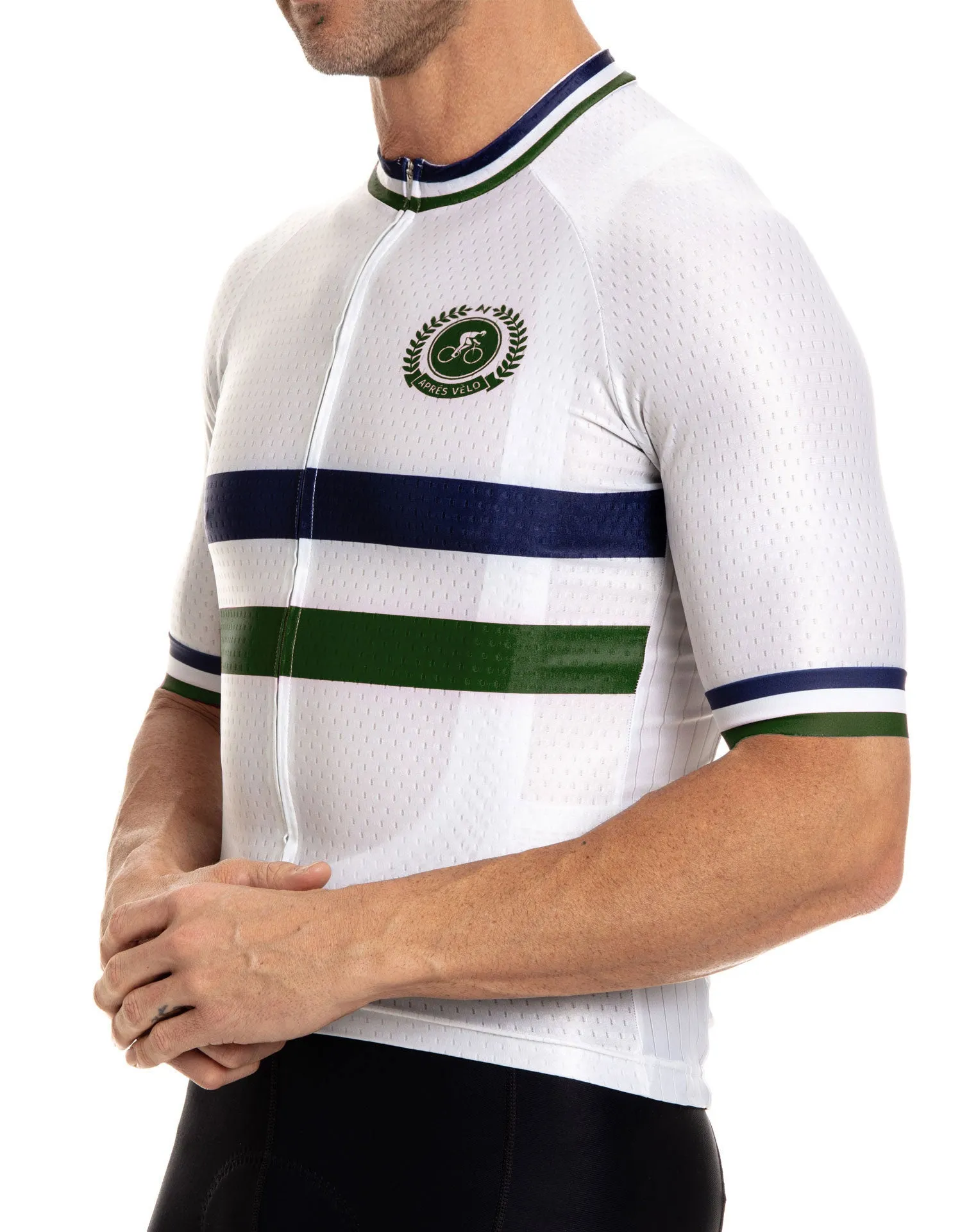 Men Cycling Jersey - Les Héritage Vert Cycling