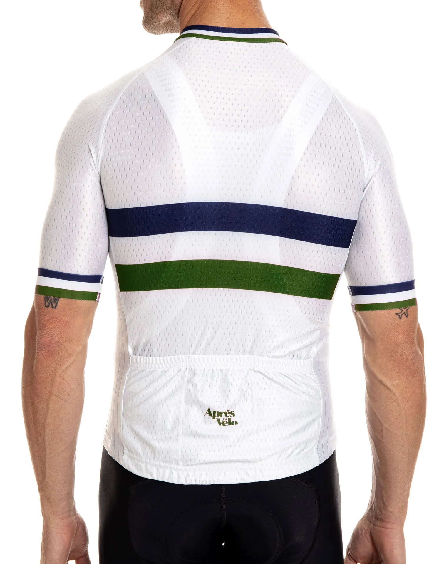 Men Cycling Jersey - Les Héritage Vert Cycling
