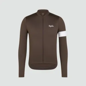 Men's Core Thermal Long Sleeve Jersey - Deep Coffee/White