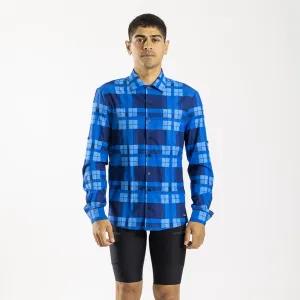 Men's Long Sleeve Adventure Shirt (Cyan)