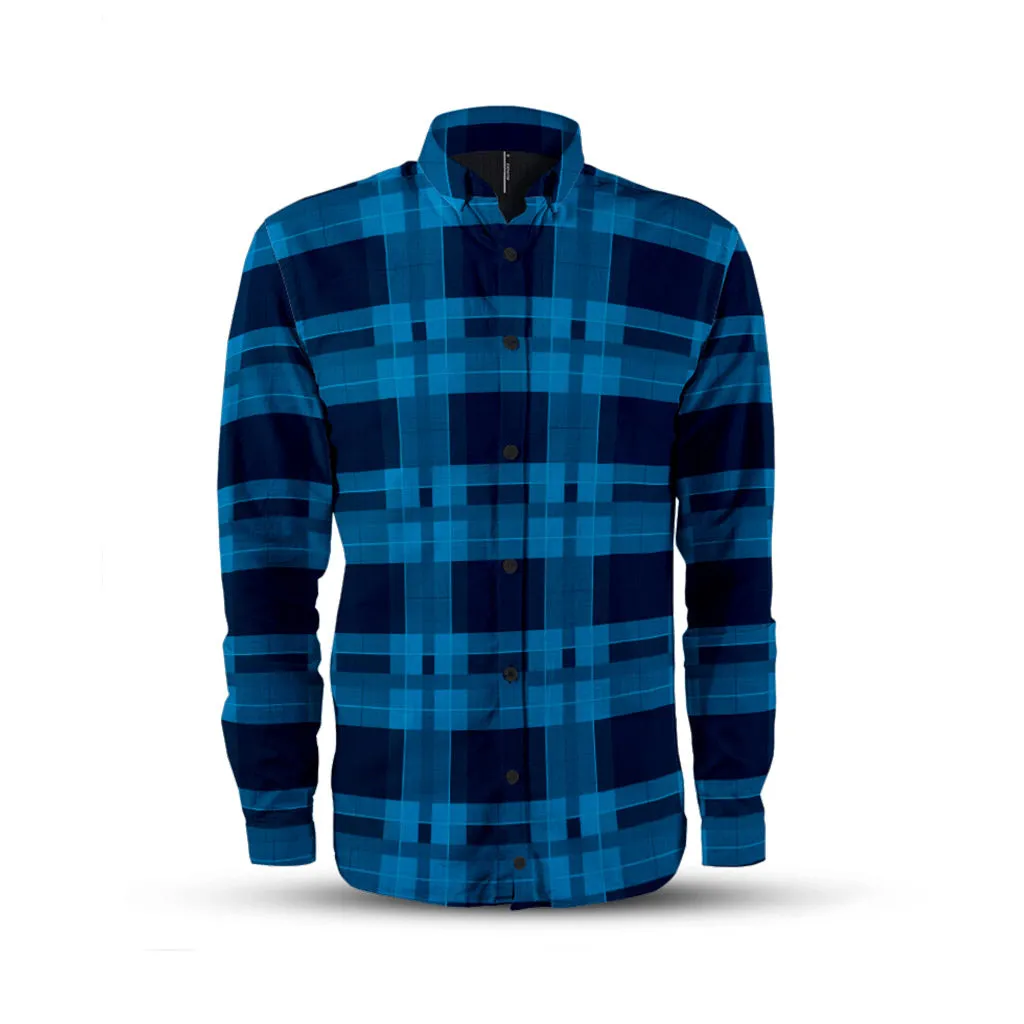 Men's Long Sleeve Adventure Shirt (Cyan)