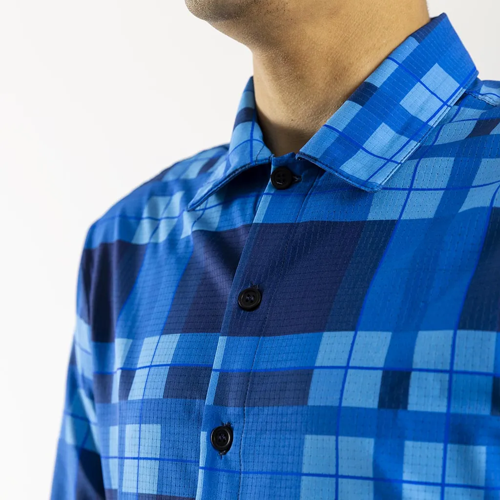 Men's Long Sleeve Adventure Shirt (Cyan)