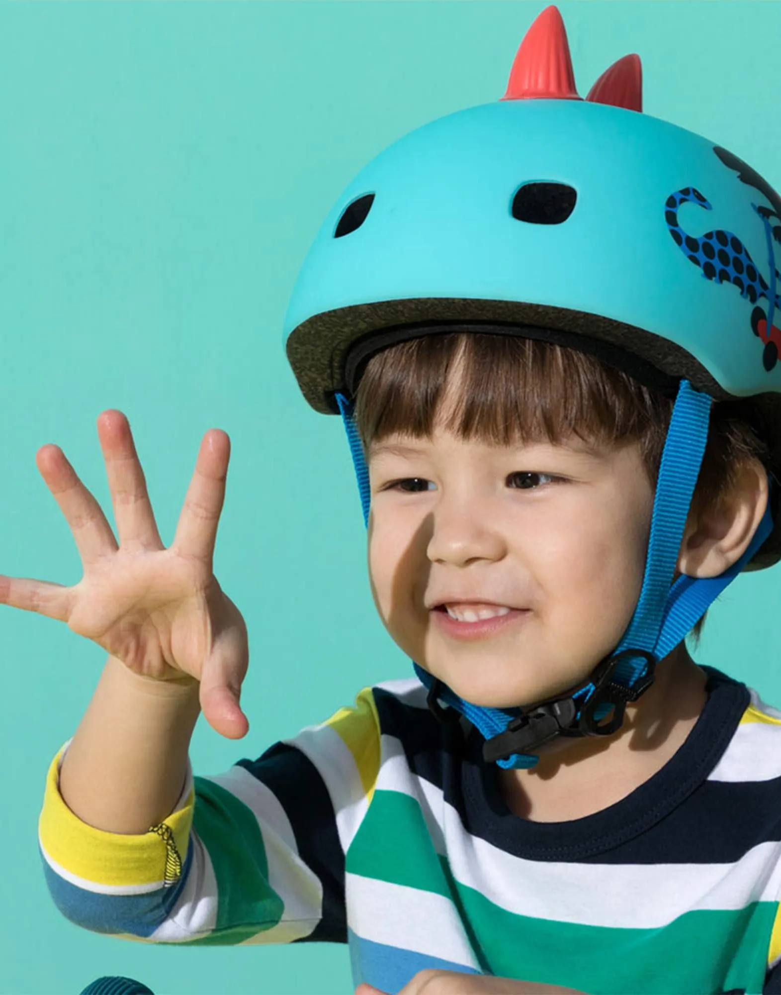 Micro Kids Scooter Bike Helmet 3D with LED Light