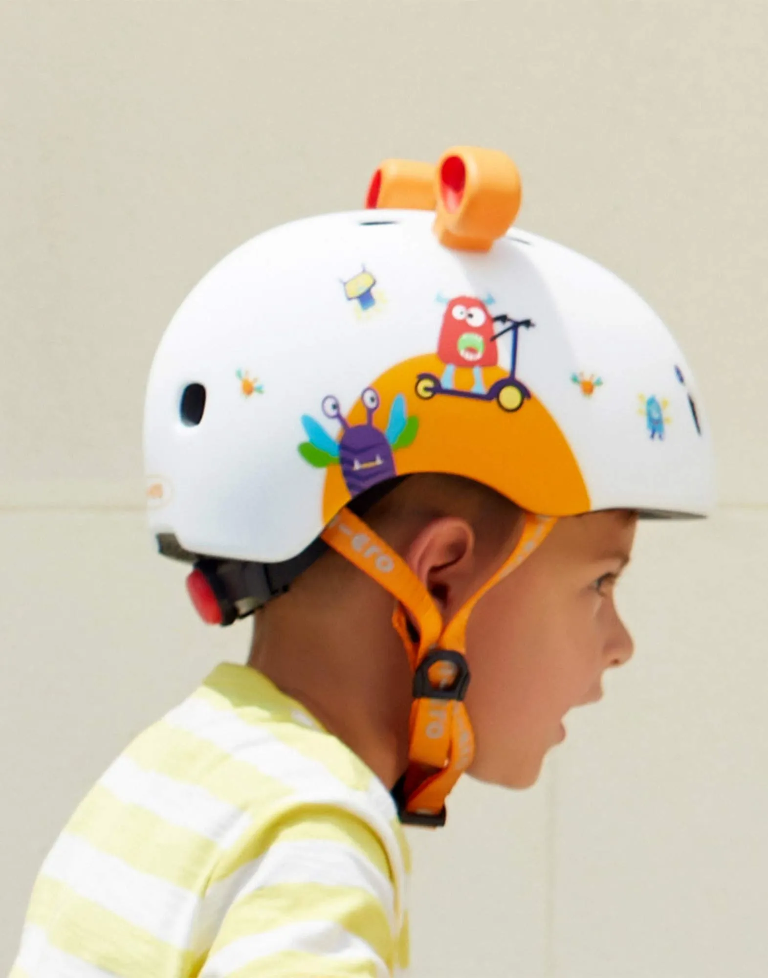 Micro Kids Scooter Bike Helmet 3D with LED Light