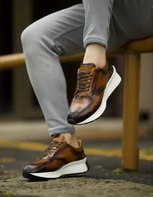 Mid Brown Leather Runners