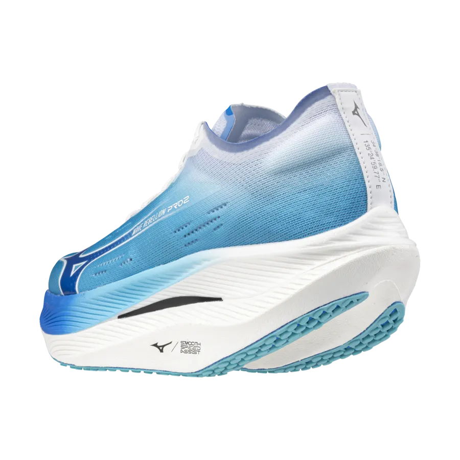 MIZUNO Wave Rebellion Pro 2, Laufschuh, Damen, River Blue/Mugen Blue/White
