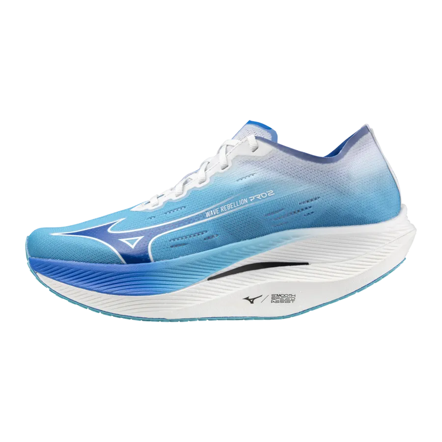 MIZUNO Wave Rebellion Pro 2, Laufschuh, Damen, River Blue/Mugen Blue/White