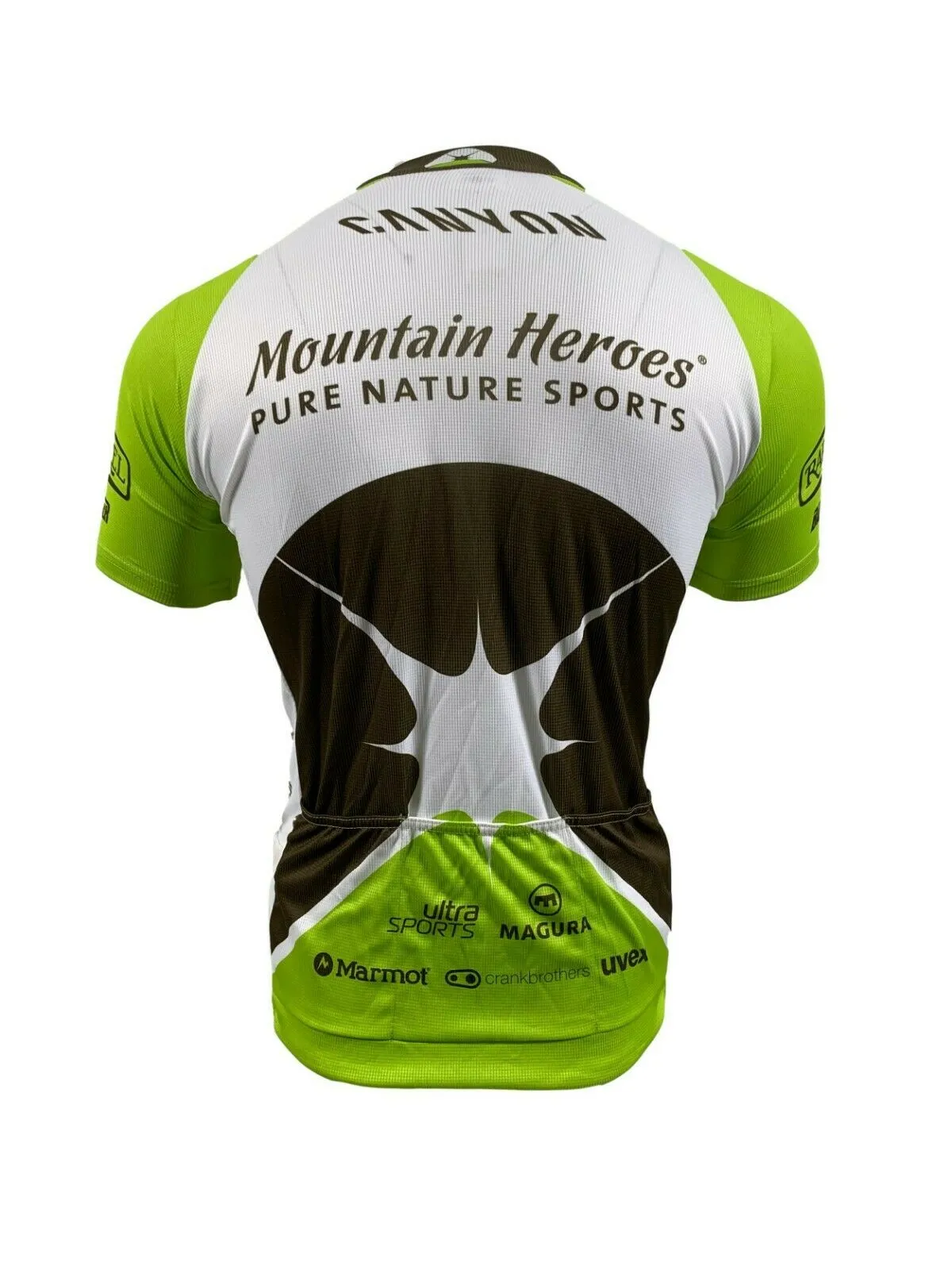 Mountain Heroes Ladies Team Jersey By Bioracer - White / Green / Brown - Medium