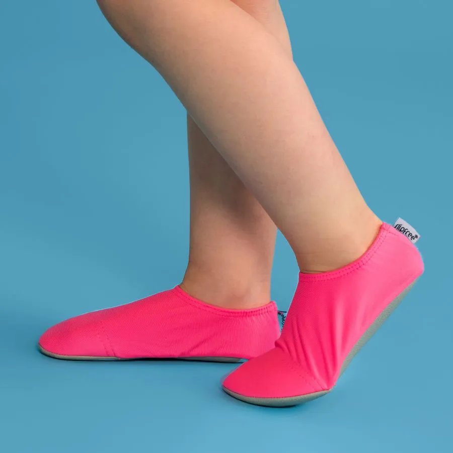 Neon Fuchsia Kids Slipfree Shoes