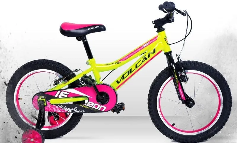 Neon Volcan Girls 16 inch Bicycle