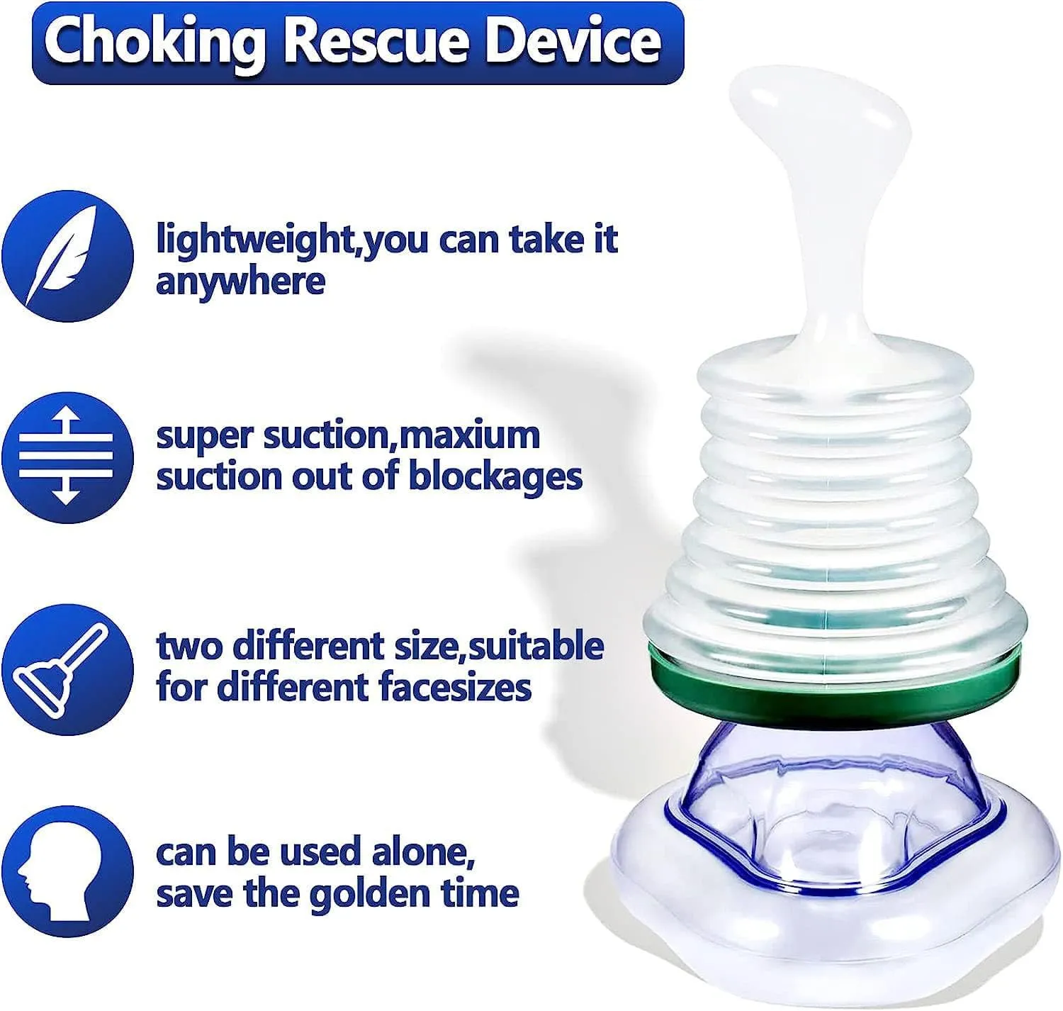 NEW Choking Rescue Device for Adults and Kids, Portable First Aid Choking Device, Choking Emergency Device Training Model, Anti Choking Device for Indoor and Outdoor