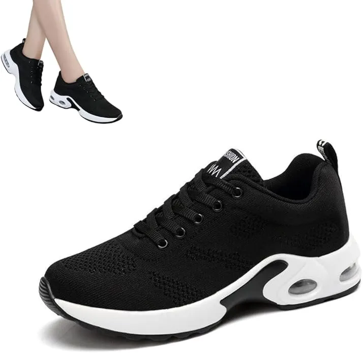 New Musabela Orthopedic Sneakers for Women,Ortho Pro - The Most Comfortable Orthopedic Shoes,Lightweight Fashion Sport Sneakers,Casual Walking Air Cushion Shoes Black, Sz 7