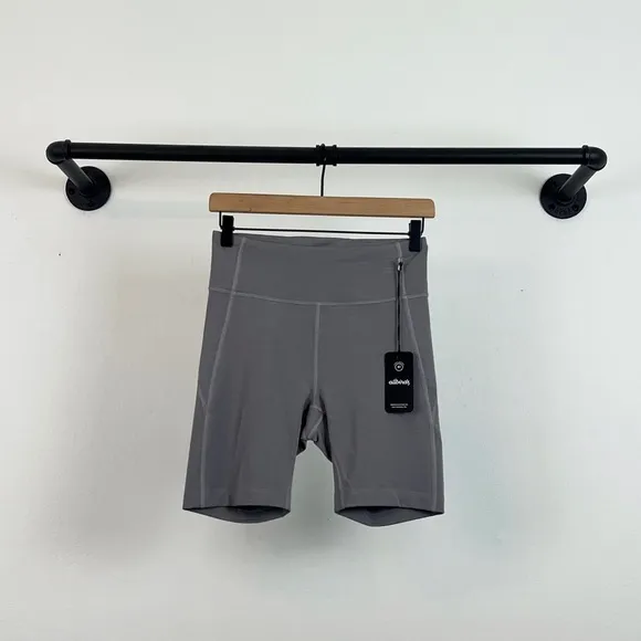 NWT Allbirds Womens Natural Bike Shorts Merino Wool Blend Grey