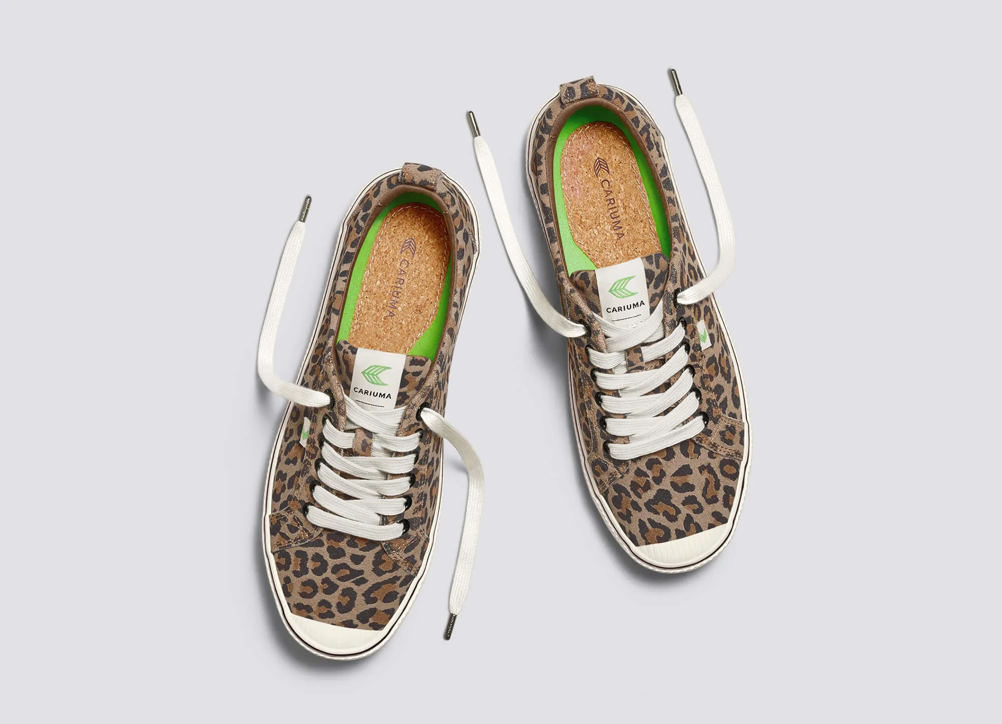 OCA Low Stripe Leopard Print Suede Sneaker Women