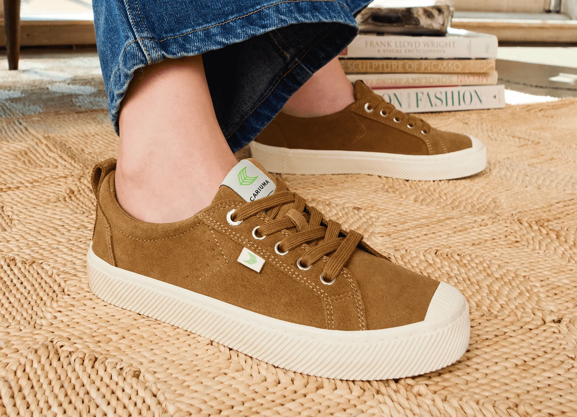 OCA Low Stripe Leopard Print Suede Sneaker Women
