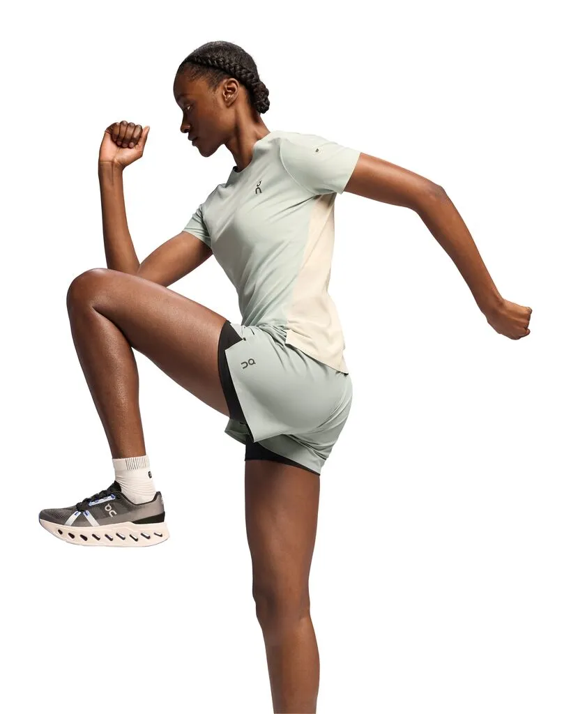 On Running Performance - Tee (Womens) - Cobble/Glacier