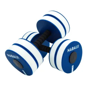 Pair of Foam Aquafit Dumbbells Aquagym blue white