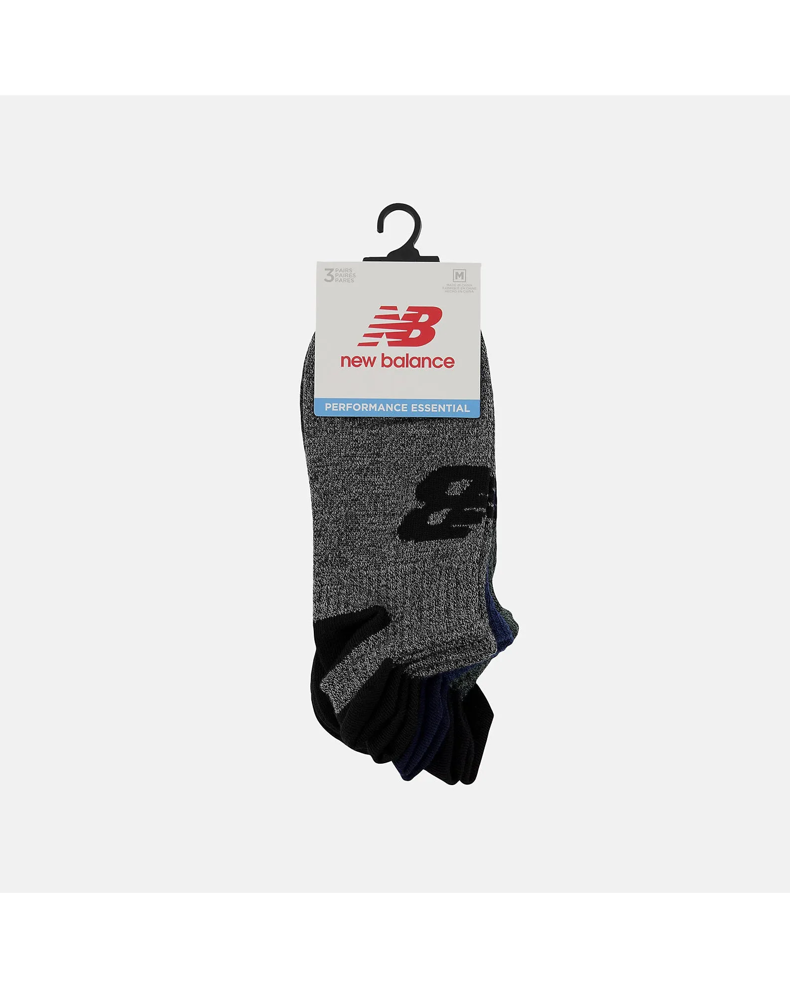 Performance Invisible No Show 3 Pack - Assorted Colours