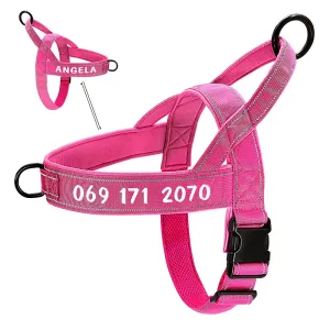 Personalized Dog Military Tactical Reflective Nylon Dog Harness | Customizable Training Vest for Medium and Large Dogs