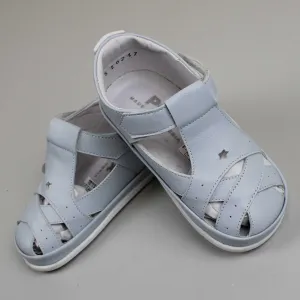 Pex Finlay First Walker Sandals - Hard Sole Blue Leather
